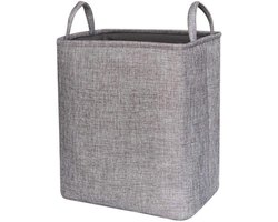 Opvouwbare wasmand - Vuile kleren mand - Kleding opbergen - Verdikte stof - 25x35x40cm - Imitatie hennep grijs