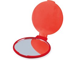 Opvouwbare zakspiegel rood - Make-up spiegel - Handspiegel - Reisspiegel - Mini spiegel - Klapspiegel
