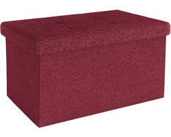 Opvouwbare Zitkubus met Opbergruimte - Multifunctionele Bank in Violette Kleur - Ideaal als Voetensteun en Zitkruk