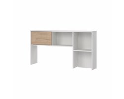 Opzetkast Function Plus met 1 schuifdeur Wit/Hickory - Giga Living