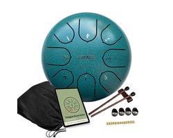 Orakl ® - Tongue Drum Echo Zeegroen – Inclusief lesboek – Handpan ø 16 cm - Tongue Drum – Handpan Drum – Steel Tongue Drum – Klankschaal - Geluidstherapie
