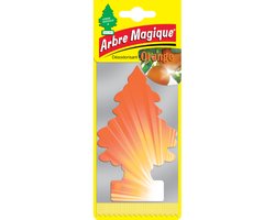 Orange Arbre Magique Geurboom Luchtverfrisser voor in de auto – Car Parfum – Geurboompje – Geurbooster – Wonderboom – Geurverfrisser – Nieuwe Auto – Autogeur – Autoparfum – Geurblad - Zomer Fris - Sinasappel