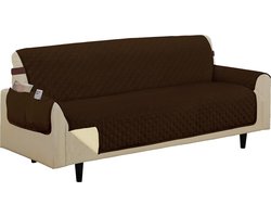 Orange Donkey Couch Cover Bankhoes 3 zitsbank - 279x177 cm - Bruin/crème - Hondendeken - Sofa cover - Bankbeschermer honden/katten - Grand foulard - Waterafstotende Bankovetrek - Meubelhoes