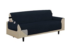 Orange Donkey Omkeerbare 3-zits bankhoes – Waterafstotende Bankbeschermer met Opbergvakken – 279x177 cm – Blauw/Grijs – Wasbaar & Antislip – Ideaal bij Huisdieren en Kinderen