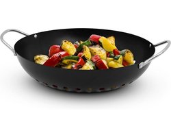 Orange85 Barbecue Pan - Wok - Grill - Zwart - 28cm - Metaal