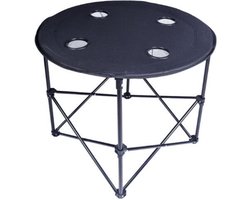 Orange85 Campingtafel - Bijzettafel met Cuphouders - Vistafel - 70 cm - Bijzettafeltje