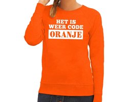Oranje Code Oranje sweater dames - Oranje Koningsdag / Oranje supporter kleding M