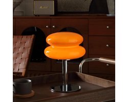 Oranje paddenstoellamp - Mid-century moderne lamp voor nachtkastje - Dimbare retro bedlampen - Woondecoratie sfeerverlichting voor slaapkamer woonkamer