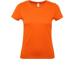 Oranje t-shirts met ronde hals voor dames - 100% katoen - Koningsdag / Nederland supporter XL