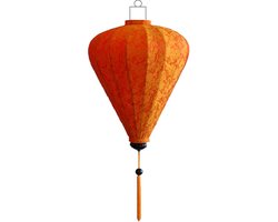 Oranje Vietnamese zijden lampion lamp ballon - B-OR-45-S