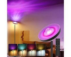 Oraymin 24W LED Vloerlamp RGB–Wave Licht Effect–Afstandsbediening–3000K-6500K–Sfeerlamp