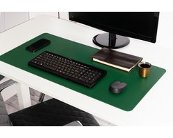 Orcq - Bureau mat - Bureau Onderlegger - Bureau Organiser - Deskmat - Hoogwaardig Kunstleer - 90 x 43 cm - Groen