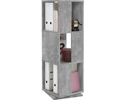 Ordnerzuil Mars Beton - Breedte 34 cm - Hoogte 108 cm - Diepte 34 cm - Zonder deuren