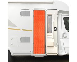 Oren Architecturale Horgordijn van Chenille - Vliegen- en Insectenbescherming voor Camping en Caravan - 56 x 185 cm, Oranje