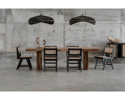Organische hanglamp zwart - gevlochten abaca - grote hanglamp met sfeerverlichting - handgemaakt - premium kwaliteit - diameter 92 cm