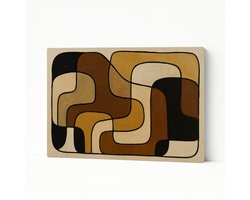 Organische vormen - Decoratie huis - Muurdecoratie woonkamer - Slaapkamer versiering - Abstract - Canvas schilderij 120x80 cm