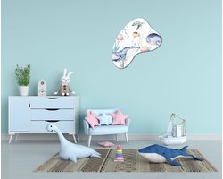 Organische wanddecoratie zeedieren onderwater thema - 40 cm - met ophangsysteem - Decoratie kinderkamer / babykamer jongens & meisjes