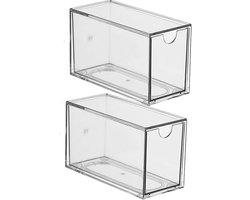 Organiser voor Kantoor en Keuken, Opbergdozen voor Theezakjes met Lades, 2-Pack voor Desk Supplies en Thee Accessoires