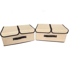 Organizer-Beige opbergdozen-Opberger-Stoffen opbergers-Opbergbox