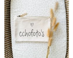 Organizer | Echofoto's | Gepersonaliseerd | Etui | Luiertas | Mommybag | Baby | Opbergtas | Katoen | Naturel | Kraamcadeau | Geordend