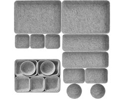 Organizer Set van 11 Stuks voor Laden en Kasten, Stapelbare Vilt Opbergdozen in 5 Maten voor Desk, Kleding en Accessoires