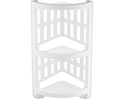 Organizers - Doucherek - Badkamer hoek rek - Kleur Wit - 31 x 56 cm