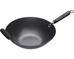 Oriental Wokpan, 36 CM, Carbonstaal, Non-Stick - KitchenCraft | World of Flavours