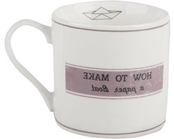 Origami Mok - Papieren Boot Mok - Thee Drinken - Origami Instructies - 16 oz - Wit