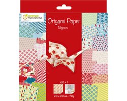 Origami papier Nippon, 60 vel 70g 20 x 20 cm - met motief