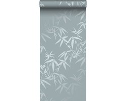 Origin Wallcoverings behang bamboe bladeren blauw - 347737 - 0,53 x 10,05 m