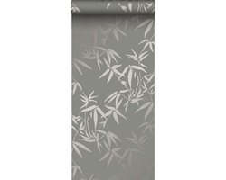 Origin Wallcoverings behang bamboe bladeren warm grijs - 347739 - 0,53 x 10,05 m