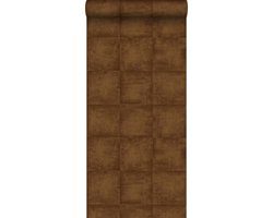 Origin Wallcoverings behang effen glanzend koper bruin - 326312 - 53 cm x 10,05 m
