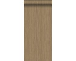 Origin Wallcoverings behang fijne strepen glanzend koper bruin - 346620 - 53 cm x 10,05 m