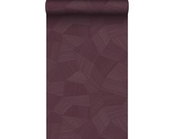 Origin Wallcoverings behang grafisch 3D motief aubergine paars - 50 x 900 cm - 348060