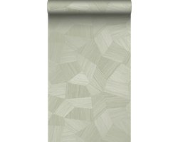 Origin Wallcoverings behang grafisch 3D motief licht vergrijsd groen - 53 cm x 10.05 m - 347984