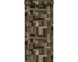 Origin Wallcoverings behang sloophout motief donkerbruin - 337221 - 53 cm x 10,05 m