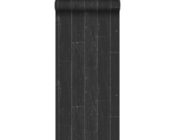 Origin Wallcoverings behang verweerde houten planken mat zwart en zilver - 347542 - 53 cm x 10,05 m
