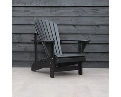 Originele Adirondack Stoel | Kunststof | Zwart | 10 jaar garantie | Binnen 2-5 werkdagen geleverd | Canada Comfy Chair | Adirondack Tuinstoel Bearchair
