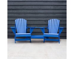 Originele Adirondack Tete-a-tete Tuinbank | Kunststof | Donkerblauw | 10 jaar garantie | Binnen 2-5 werkdagen geleverd | Canada Comfy Chair