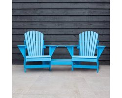 Originele Adirondack Tete-a-tete Tuinbank | Kunststof | Lichtblauw | 10 jaar garantie | Binnen 2-5 werkdagen geleverd | Canada Comfy Chair