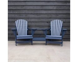 Originele Adirondack Tete-a-tete Tuinbank | Kunststof | Marineblauw | 10 jaar garantie | Binnen 2-5 werkdagen geleverd | Canada Comfy Chair