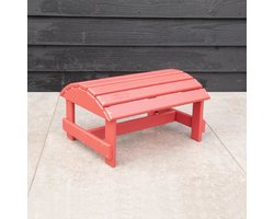 Originele Adirondack Voetenbank | Kunststof | Pastel Rood | Foot-Stool | Binnen 2-5 werkdagen geleverd | 10 jaar garantie | Canada Comfy Chair
