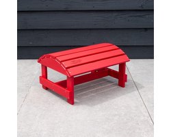 Originele Adirondack Voetenbank | Kunststof | Rood | Foot-Stool | Binnen 2-5 werkdagen geleverd | 10 jaar garantie | Canada Comfy Chair