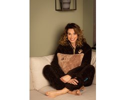 Originele Knuffle® Kussen - Kleur Beige (ook verkrijgbaar in bruin) - Sierkussen 60x40 cm - Heerlijk warm en super zacht - Duurzaam 100% gerecycled materiaal - Gratis verzending - Gratis retourneren - Kussens woonkamer - Inclusief kussenvulling