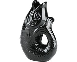 Originele Vischvormige Vaas of Karaf Zwart 1.2L - Design Waterkan voor Bloemen en Drankjes