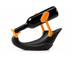 Originele Wijnfleshouder Eend – Decoratieve Wijnhouder in Modern Design – Uniek Cadeau voor Wijnliefhebbers - Zwart - 3D print