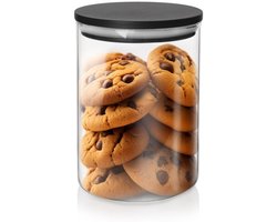 Orion - Borosilicaat Glazen Container - 600ml - Bamboe Deksel - Siliconen Afdichting