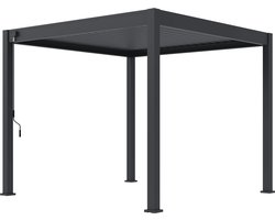 Orion Comfort terrasoverkapping - 300x300cm - Antraciet - Aluminium lamellen overkapping - Vrijstaande pergola / veranda / carport / tuinprieel