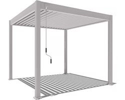 Orion Comfort terrasoverkapping - 300x300cm - Lichtgrijs - Aluminium / Metaal / Vrijstaande / Luxe overkapping - Tuinprieel / Carport / Veranda / Pergola