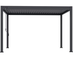 Orion Comfort terrasoverkapping - 300x400cm - Antraciet - Aluminium lamellen overkapping - Vrijstaande pergola / veranda / carport / tuinprieel